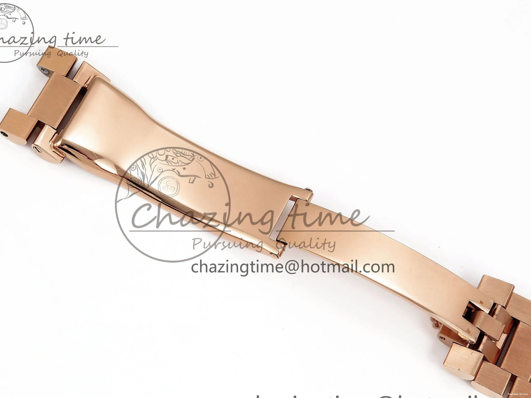 0125 SunProtective Day Date 40 RG JDF 904L Steel Brown Textured Stick Dial on President Bracelet VR3255 V3 (Gain Weight) 1359